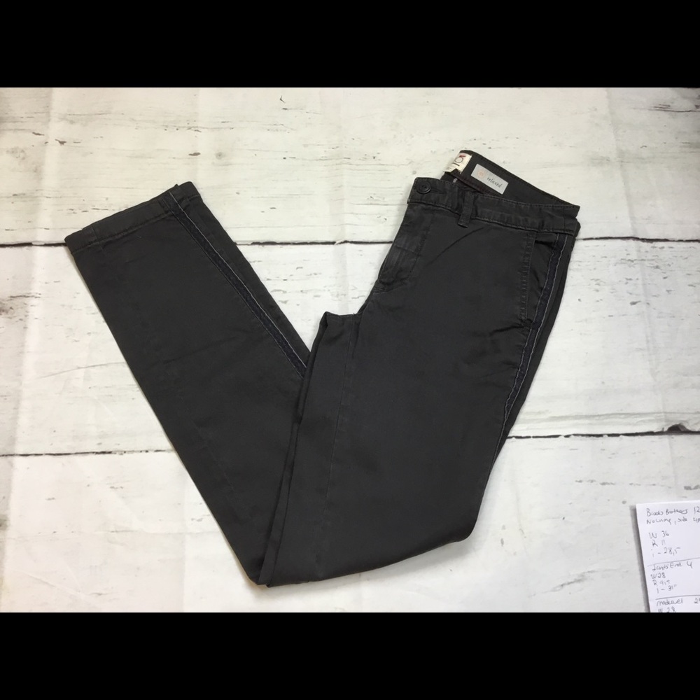 Anthropologie chino charcoal relaxed fit pants 25